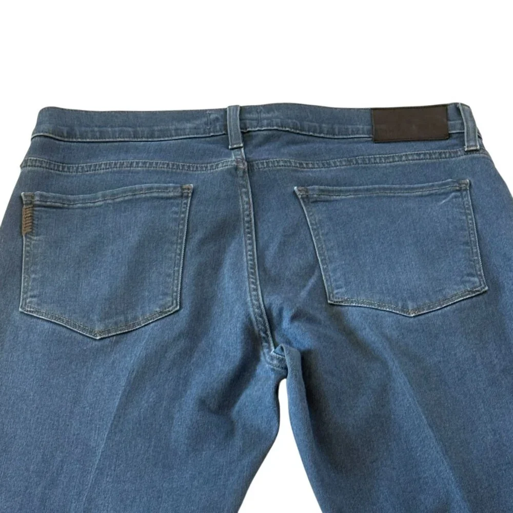PAIGE Men's Federal Tailored Slim Straight Medium Wash Jeans size 33x31